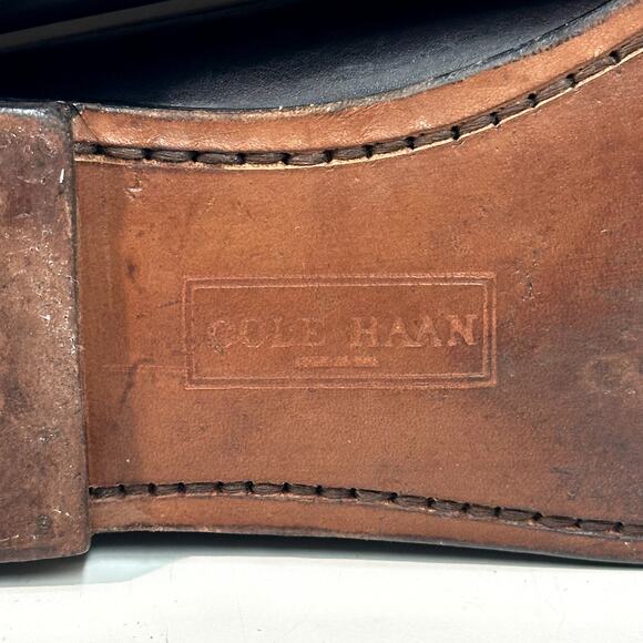 EUC Rancourt & Co x Cole Haan Tassel Loafer Moc Black Calf Made in Maine USA 9.5 - Picture 10 of 11